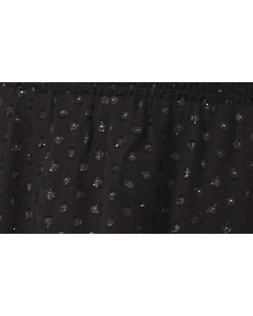 Cece Black Metallic Clip Dot Chiffon Maxi Dress