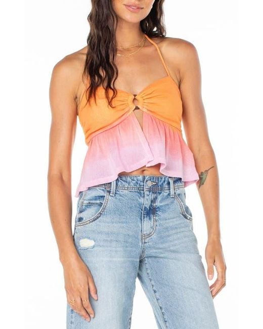 Roxy Blue Magic Hour Ombré Halter Top