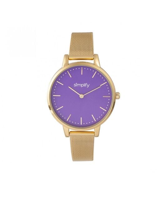 Simplify Purple The 5800 Mesh Bracelet Watch