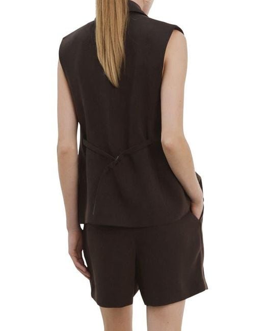 Mango Black Notch Lapel Vest