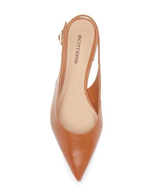 BOTTER Women's Brown Alessandra Slingback Pointed Toe Flat