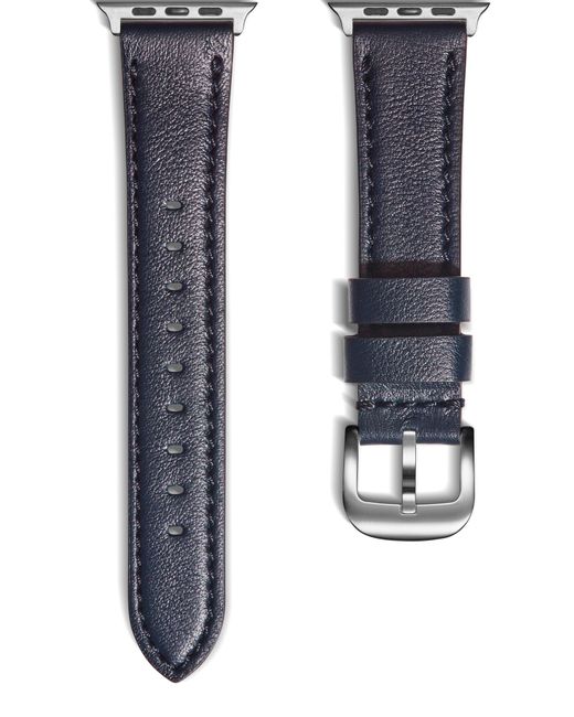 Download Shinola Leather Apple Watch Strap in Navy (Blue) - Lyst