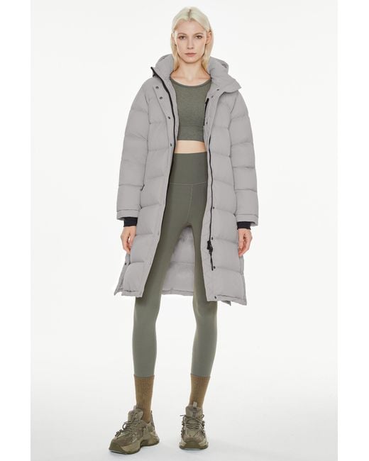 Orolay Gray Puff-O Mid-Length Down Puffer Jacket