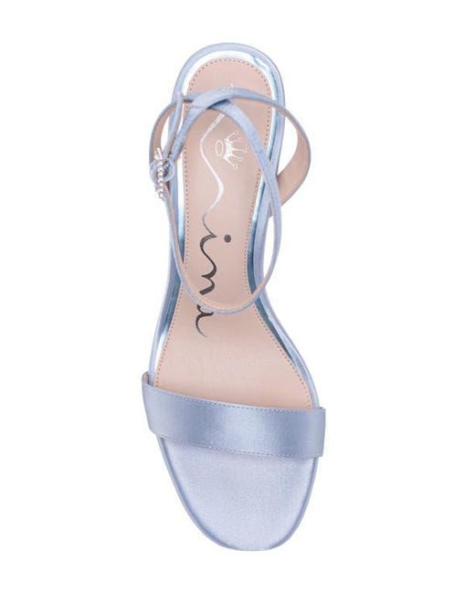 Nina White Bergen Ankle Strap Sandal