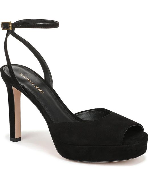 Veronica Beard Black Brianne Ankle Strap Platform Sandal