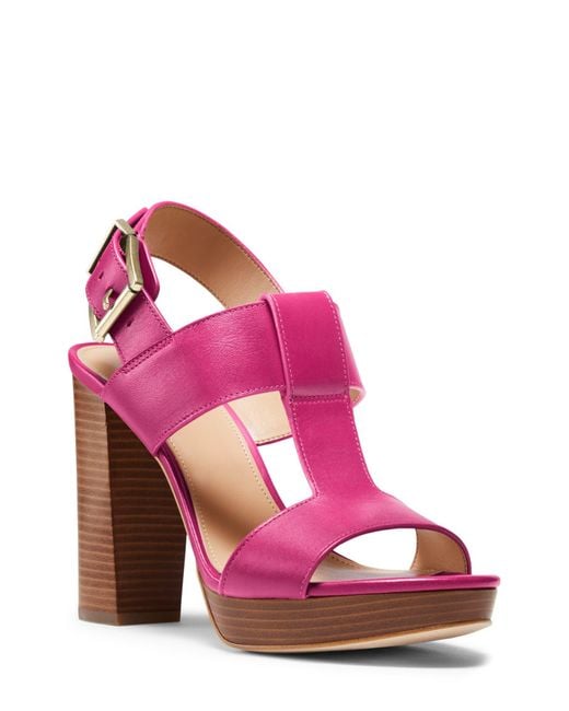 MICHAEL Michael Kors Pink Becker Block Heel Platform Sandal