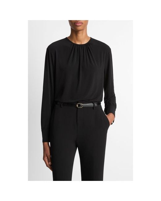 Vince Black Soft Gathered Top