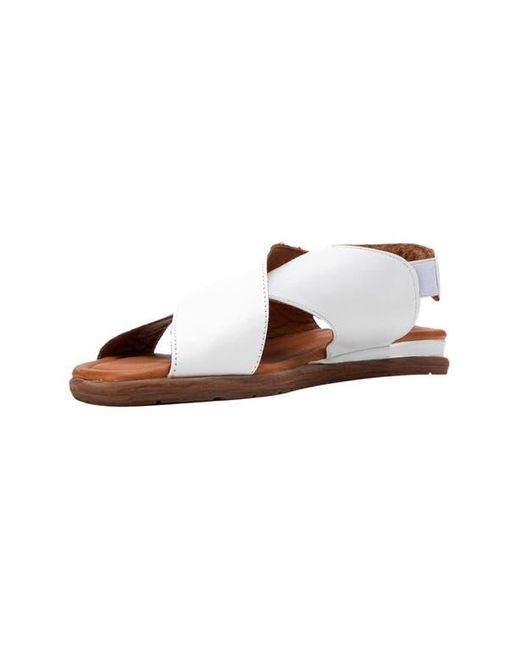 Forever & Always Shoes Brown Broods Elastic Leather Slip On Sandals
