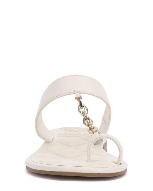 Vince Camuto White Lexie Toe Loop Sandal
