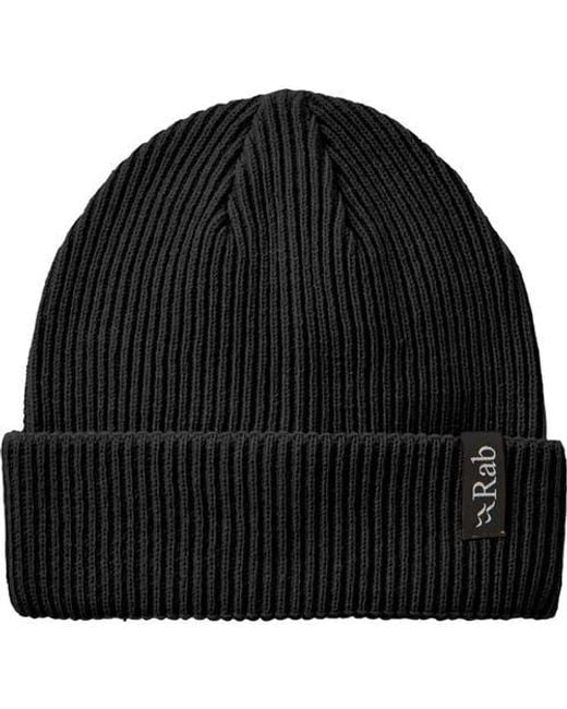 Rab Black Perimeter Rolled Beanie