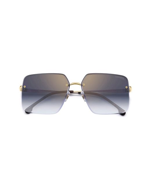 Carrera Gray 61Mm Rimless Rectangular Sunglasses