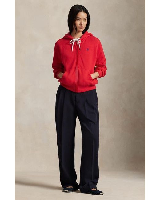 Polo Ralph Lauren Red Full Zip Fleece Hoodie