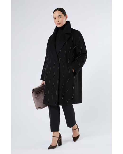 Marina Rinaldi Black Fatima Turtleneck Virgin Wool & Cashmere Sweater