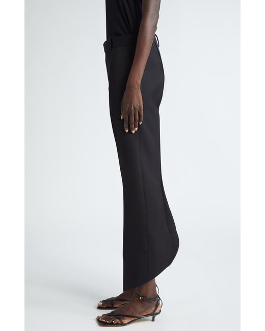 Bottega Veneta Black Sartorial Wide Leg Wool Twill Trousers