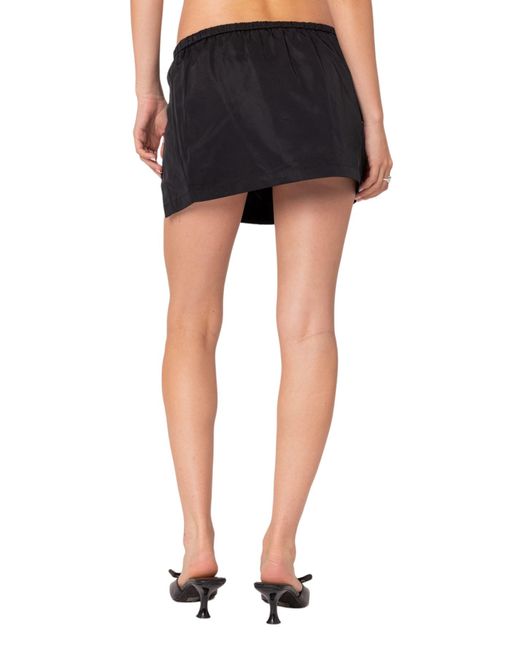 Edikted Black Keren Side Slit Cargo Miniskirt