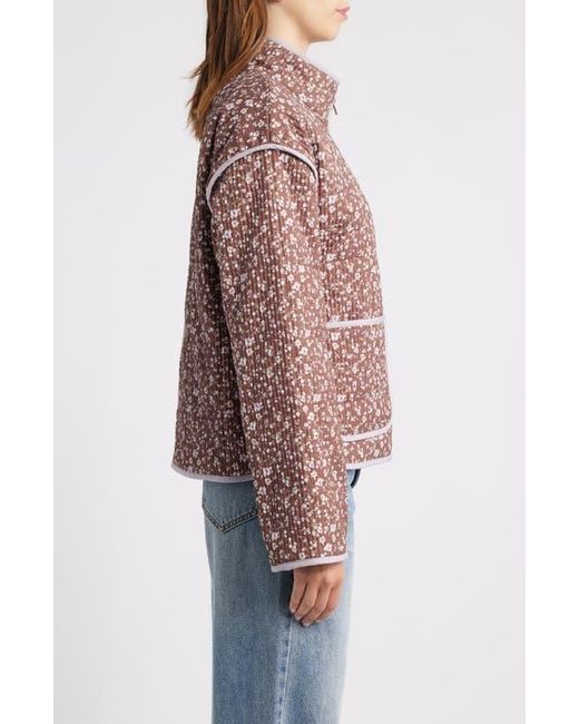 Thread & Supply Red Floral Quilted Jacket