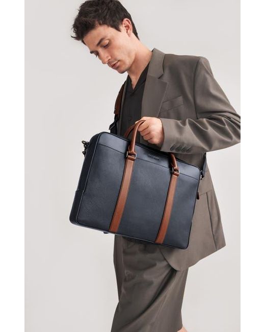 Cole Haan Blue Triboro Leather Briefcase for men