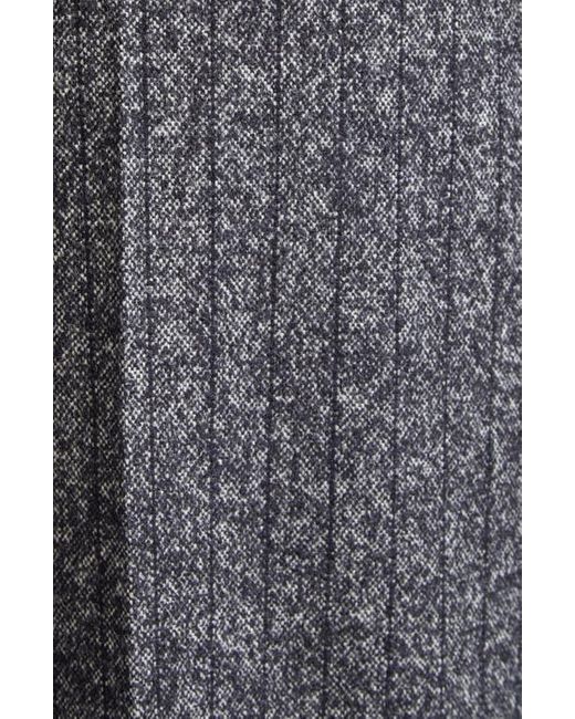 Dolce & Gabbana Gray Pleated Stripe Virgin Wool Blend Pants