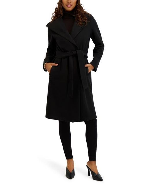 Kensie Black Hooded Coat