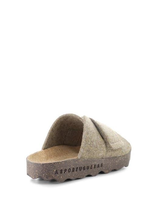 ASPORTUGUESAS Gray Clavi Wool Felt Slide Sandal