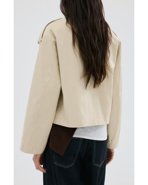 Mango Natural Crop Trench Jacket