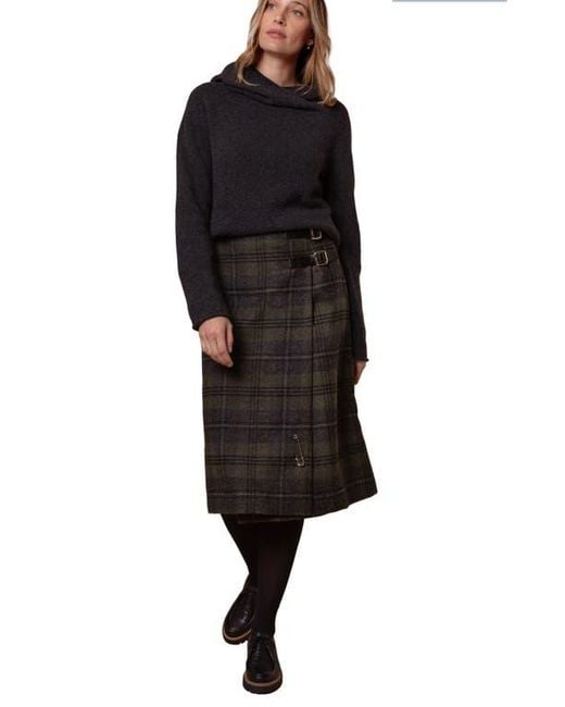 Celtic & Co. Blue Midi Celt Kilt Plaid Skirt