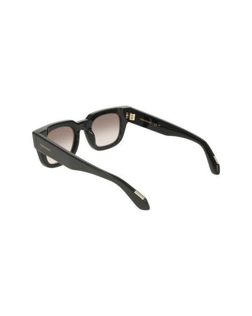 Ferragamo Black 49Mm Small Rectangle Sunglasses for men