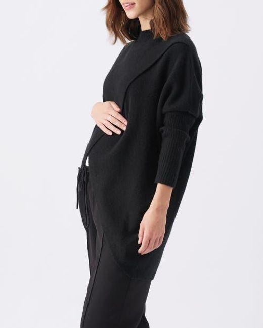 Ripe Maternity Black Hallie Cross Over Knit