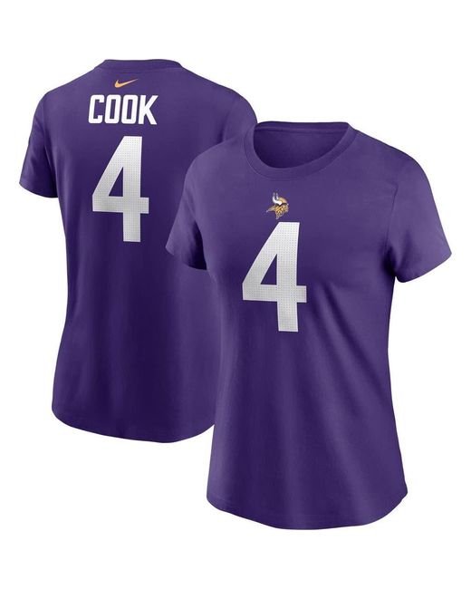 Nike Purple Dalvin Cook Minnesota Vikings Name & Number T-Shirt