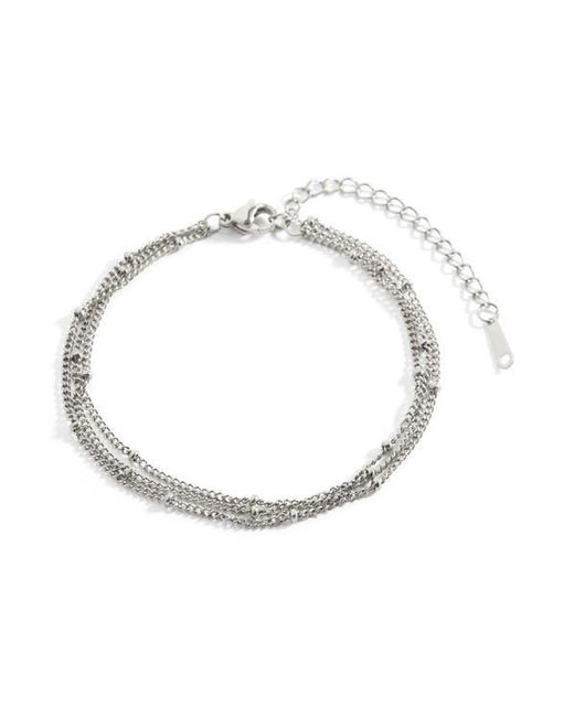 Mint & Lily White Triple Layer Satellite Chain Bracelet