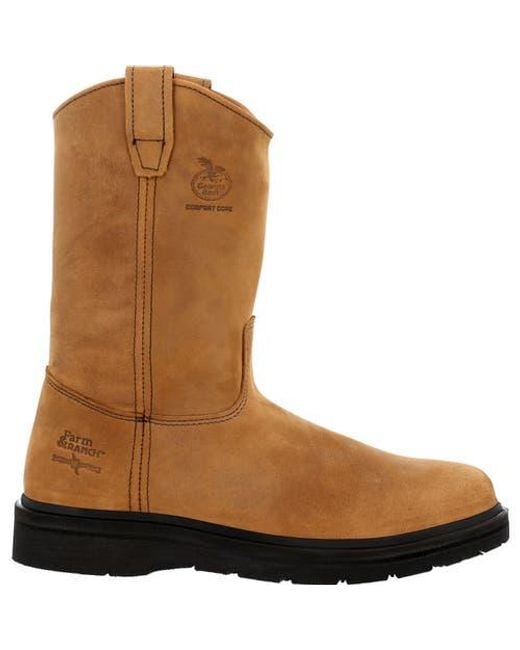 Georgia Boot Brown Farm And Ranch Pull On Work Boot for men