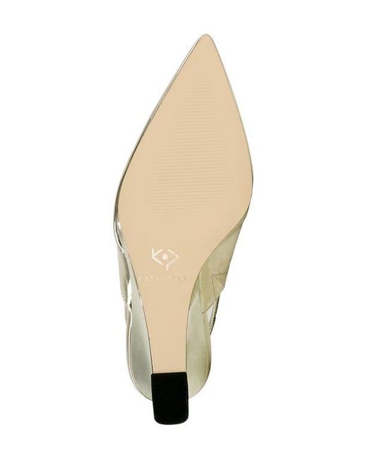 Katy Perry Metallic The Trendygurl Slingback Pointed Toe Wedge Sandal