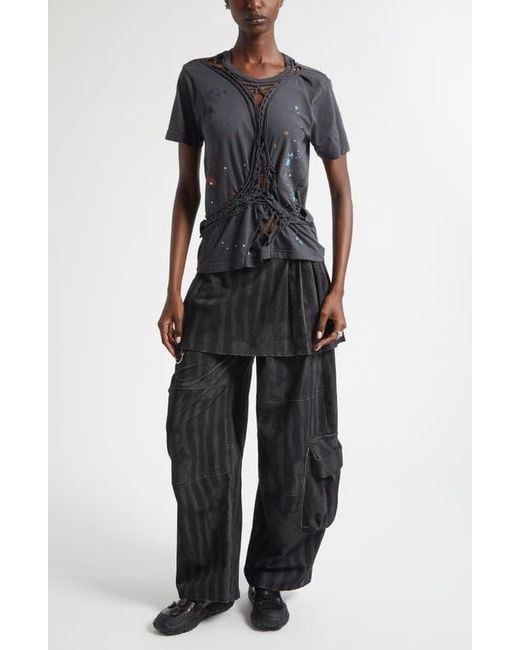 Collina Strada Black Tosh Paint Splatter T-Shirt