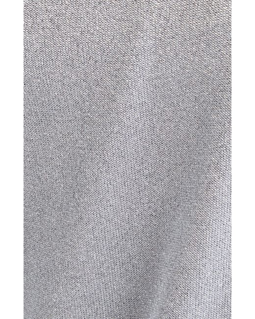 Missoni Gray Metallic Knit Belted Cardigan