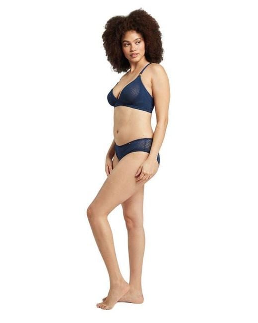 Nudea Blue The Sheer Deco Hipster Brief
