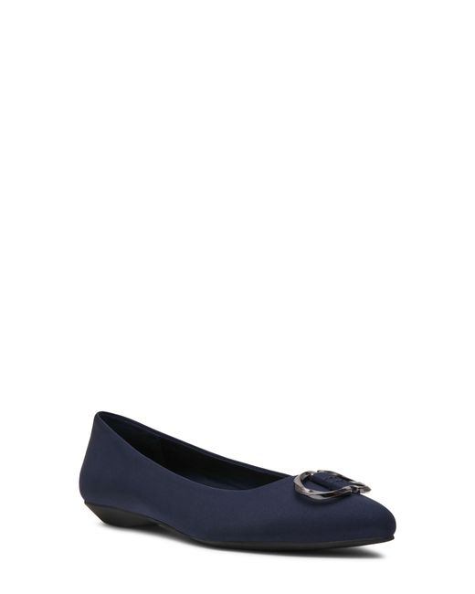 Anne Klein Blue Oswego Pointed Toe Flat