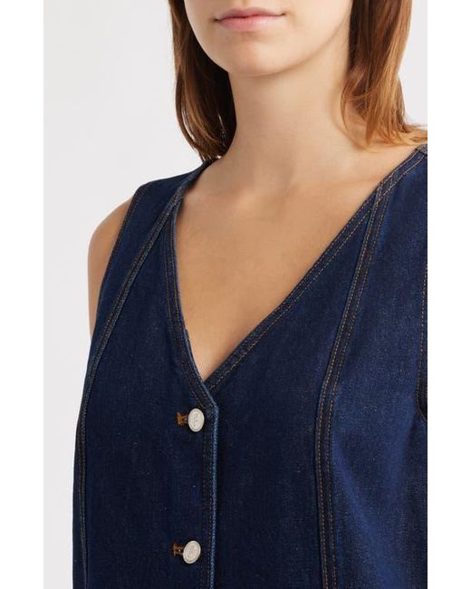 FRNCH Blue Nala Denim Tank Dress