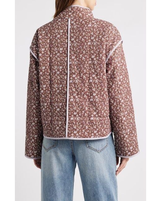 Thread & Supply Red Floral Quilted Jacket