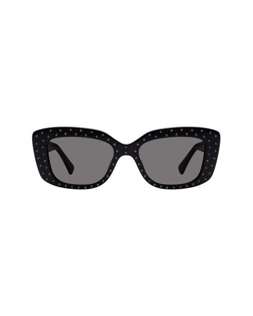 Kurt Geiger Black 52Mm Rectangular Sunglasses