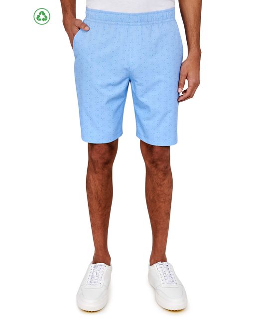 Con.struct Blue Regular Fit Golf Club Recycle Performance Drawstring Golf Shorts for men