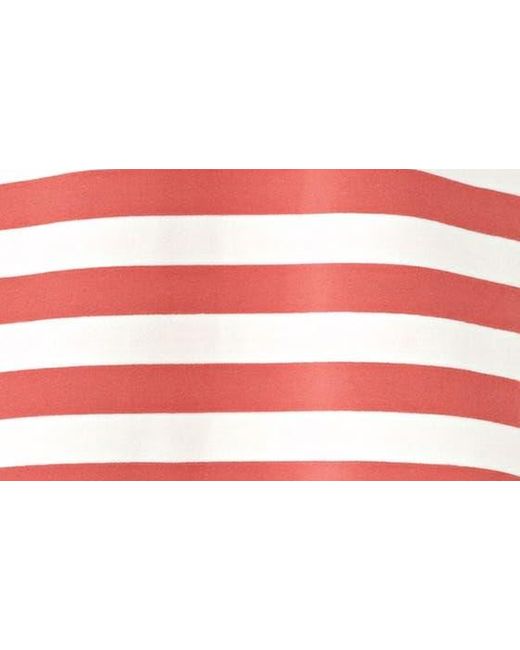 English Factory Red Stripe Patch Pocket Shift Dress