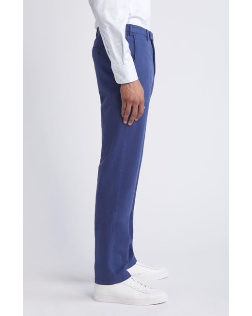 Zanella Blue Parker Flat Front Stretch Pants for men