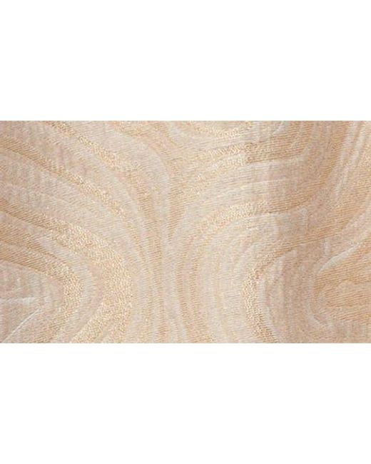 & Other Stories Natural Faux Pearl & Rhinestone Detail Metallic Jacquard Minidress
