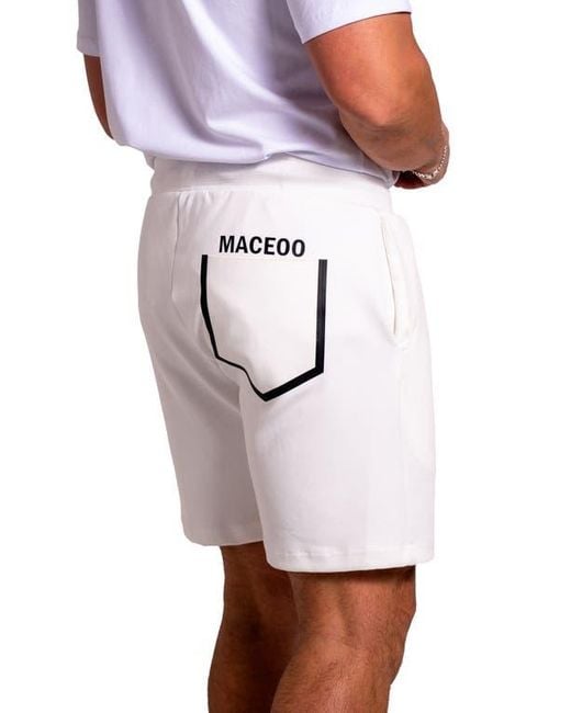 Maceoo White Solidpocket 76 Drawstring Shorts S for men