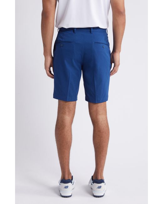 J.Lindeberg Blue Vent Tight Flat Front Performance Golf Shorts for men