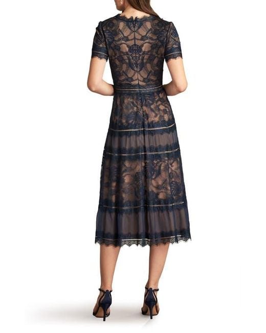 Tadashi ShojiタダシショージPAIK LACE MIDI DRESS Krishna Oceanic Print Midi Dress | Tadashi Shoji