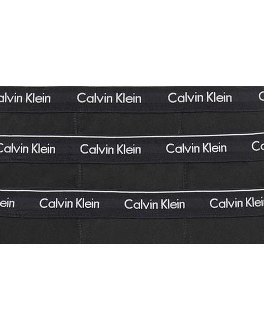 Calvin Klein Black Classics 3-Pack Cotton Trunks for men