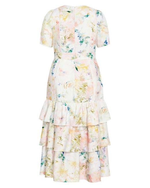 City Chic Multicolor Tiered Maxi Dress