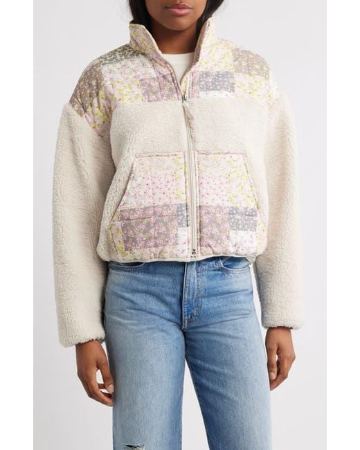 Thread & Supply Blue Cozy Quilted Pocket Jacket