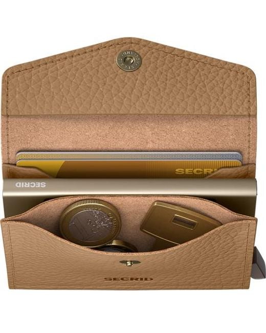 Secrid Brown Envelope Wallet Pebble